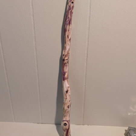 The "Amethyst Vein" | Hand-Carved Marbled Heartwood Wand by Derrik